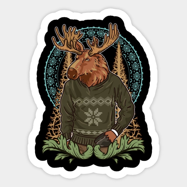 Moose National Park And Canada Sticker by MarkusShirts